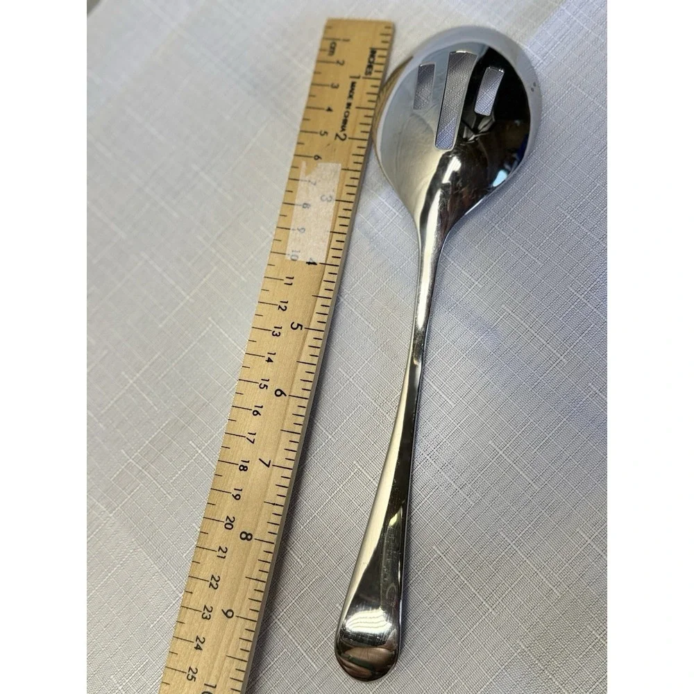 Gourmet Settings GS 18/10 Stainless Pierced Serving Spoon Slotted Flatware